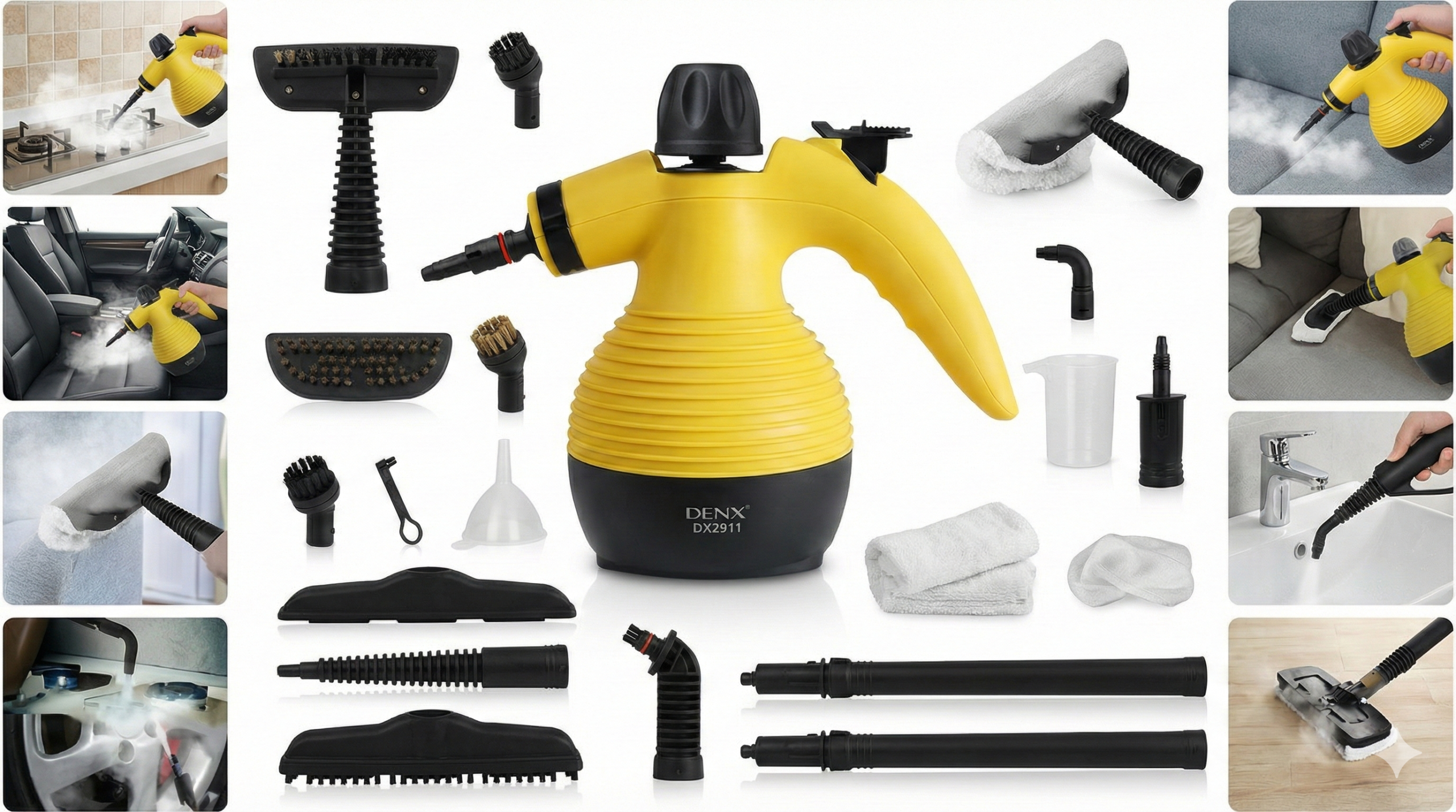 جهاز Steam Cleaner متكامل 17 قطعه من DENX الاصلي - الصورة 7
